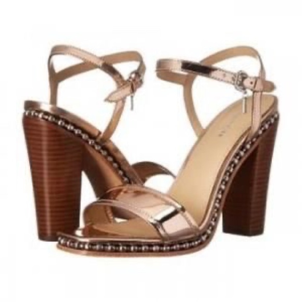 Coach rose gold sandals